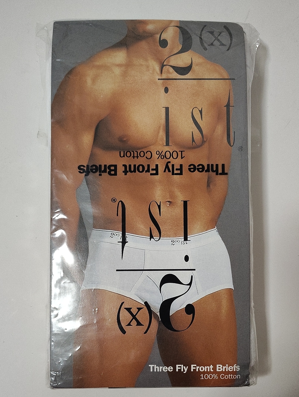 Vintage 2xist Men’s White Three-Fly Front Briefs - 3 Pack - Size 34